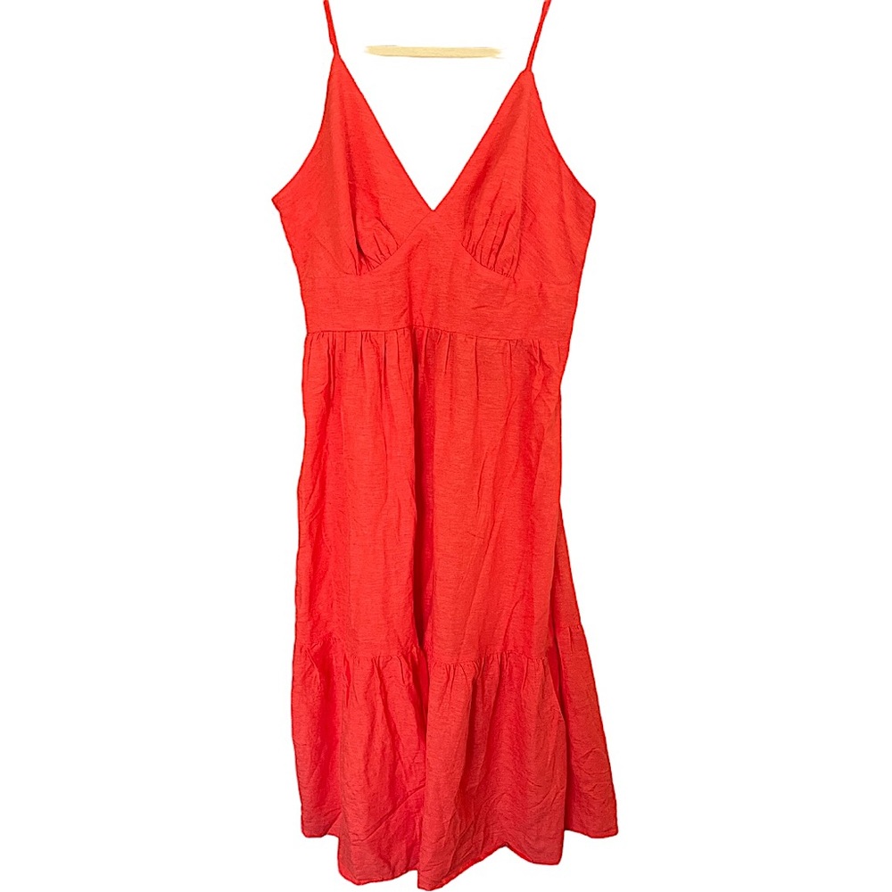 Jessica‎ Simpson Coral Orange Sun Dress with Back Cutout Bow XL